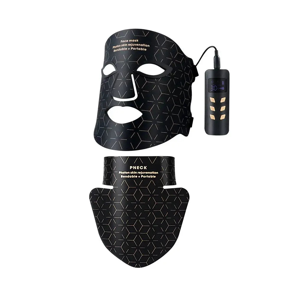 Face Neck Silicone Facial Mask 240LEDs Infrared Light Skin Rejuvenation Anti-Wrinkle Brighten 3D LED Light Phototherapy Mask Vior Paris