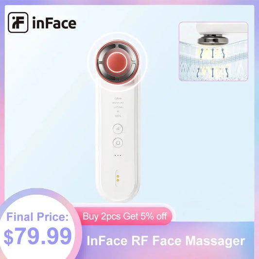 inFace RF Face Massager Microcurrents Skin Care Facial Radiofrequency Tightening Lifting Machine Wrinkle Removal Beauty Devices - Vior Paris