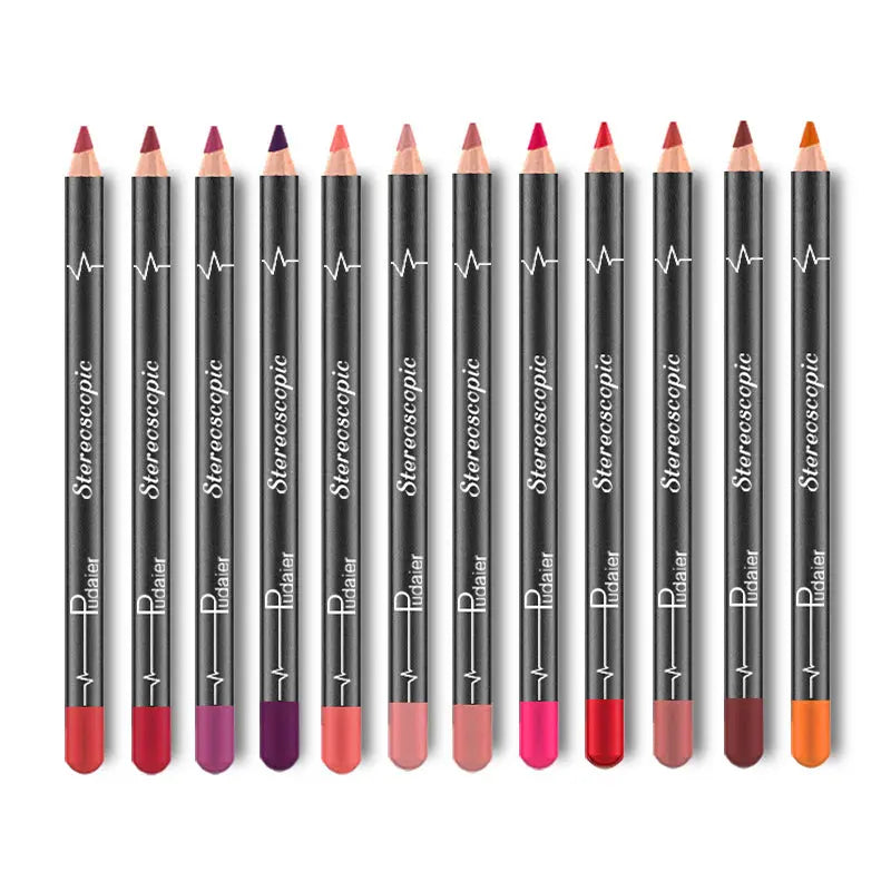 12 Shades Lip Liner Pencils - Premium Lip liner from My Store - Just $25.78! Shop now at Vior Paris