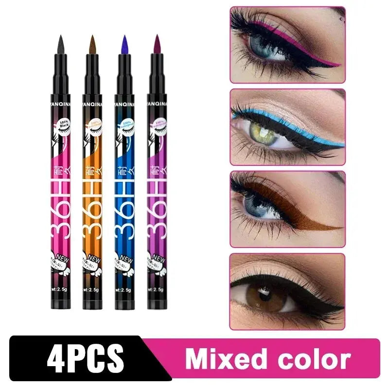 Black Liquid Eyeliner Waterproof Eyeliner Pencil 36H Long-Lasting Liquid Eye Liner Pen Quick-Dry No Blooming Cosmetics Tool - Vior Paris