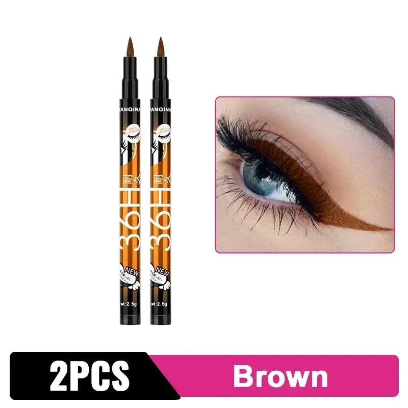 Black Liquid Eyeliner Waterproof Eyeliner Pencil 36H Long-Lasting Liquid Eye Liner Pen Quick-Dry No Blooming Cosmetics Tool - Vior Paris