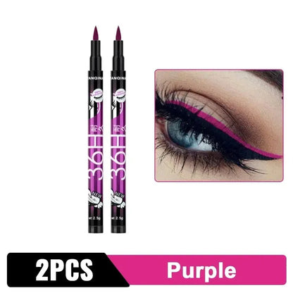 Black Liquid Eyeliner Waterproof Eyeliner Pencil 36H Long-Lasting Liquid Eye Liner Pen Quick-Dry No Blooming Cosmetics Tool - Vior Paris