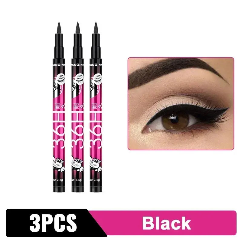 Black Liquid Eyeliner Waterproof Eyeliner Pencil 36H Long-Lasting Liquid Eye Liner Pen Quick-Dry No Blooming Cosmetics Tool - Premium  from Vior Paris - Just $4.98! Shop now at Vior Paris