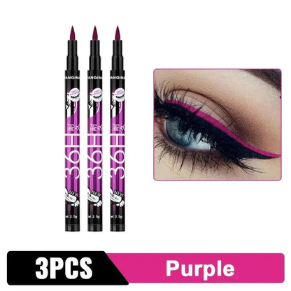 Black Liquid Eyeliner Waterproof Eyeliner Pencil 36H Long-Lasting Liquid Eye Liner Pen Quick-Dry No Blooming Cosmetics Tool - Vior Paris