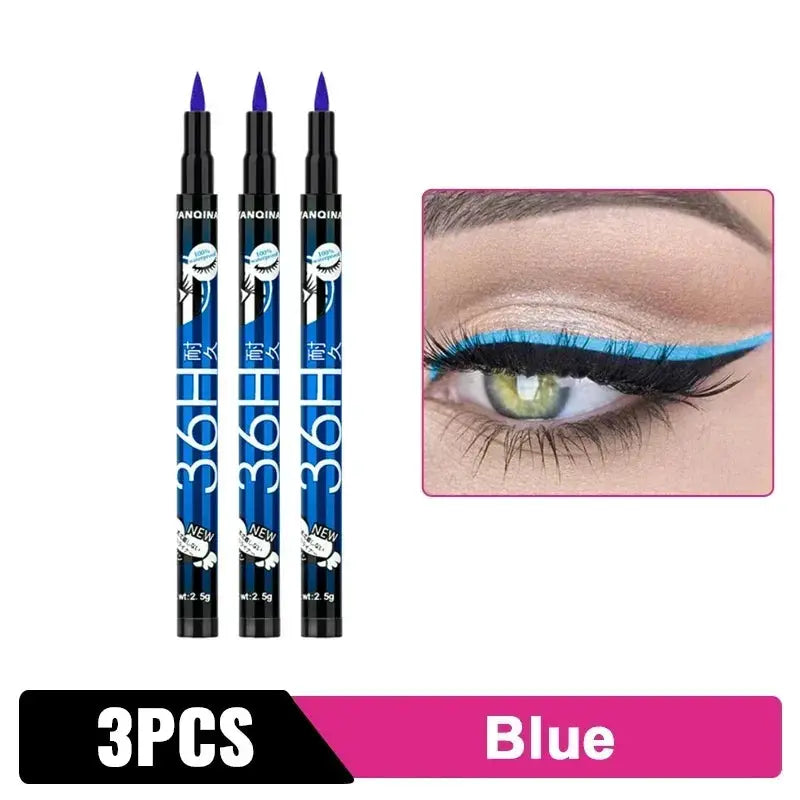 Black Liquid Eyeliner Waterproof Eyeliner Pencil 36H Long-Lasting Liquid Eye Liner Pen Quick-Dry No Blooming Cosmetics Tool - Vior Paris