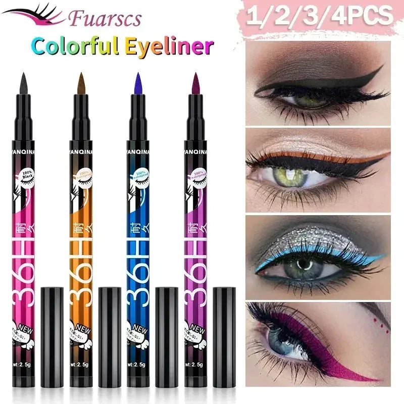 Black Liquid Eyeliner Waterproof Eyeliner Pencil 36H Long-Lasting Liquid Eye Liner Pen Quick-Dry No Blooming Cosmetics Tool - Vior Paris