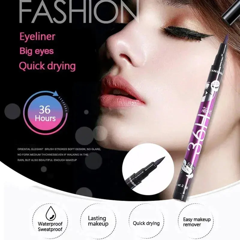 Black Liquid Eyeliner Waterproof Eyeliner Pencil 36H Long-Lasting Liquid Eye Liner Pen Quick-Dry No Blooming Cosmetics Tool - Vior Paris