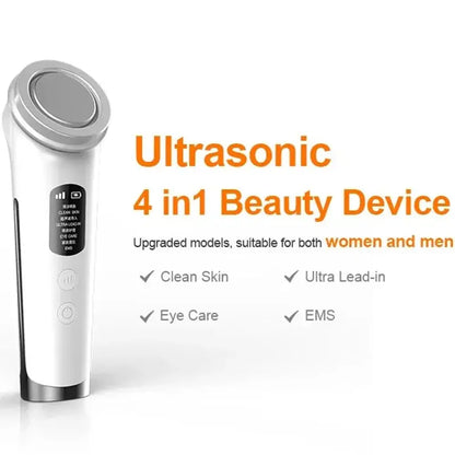 Home Use Ultrasonic Facial Cleansing Beauty Device EMS Vibration Face Lifting Massage Cleansing Beauty Skin Tightening Machine Vior Paris