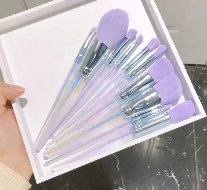 Purple Makeup Brush Set Vior Paris